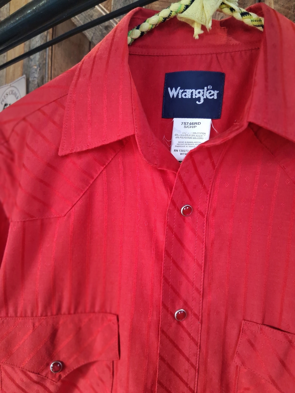 Wrangler Red Western Pearl Snap Shirt